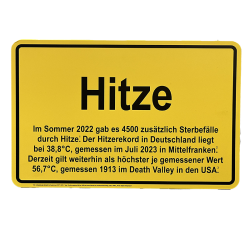Ortsschild „Hitze“