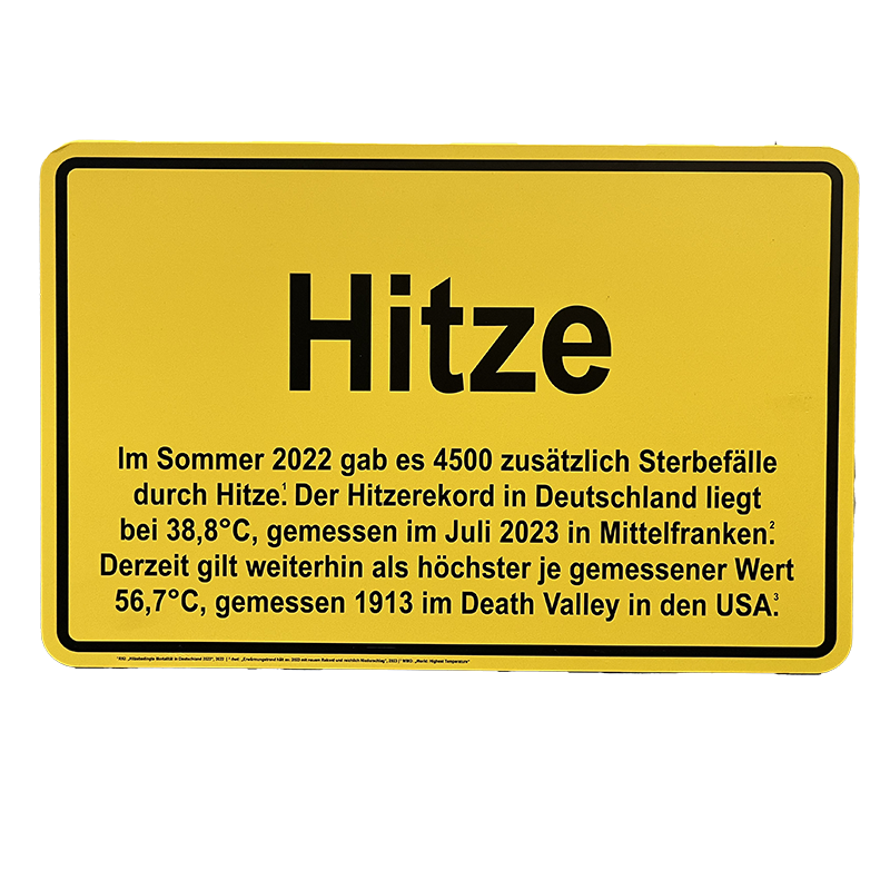 Ortsschild „Hitze“