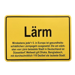 Ortsschild „Lärm“