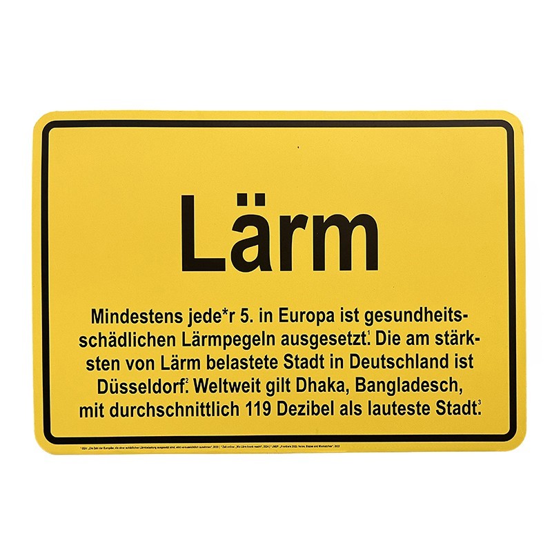 Ortsschild „Lärm“