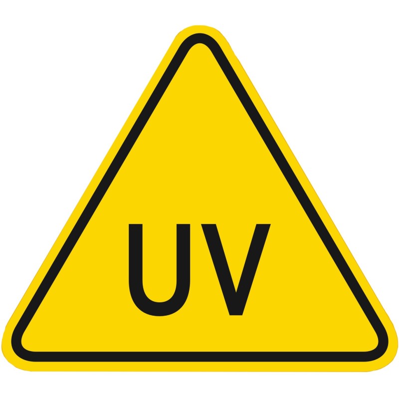 Warnschild „UV-Schutz“
