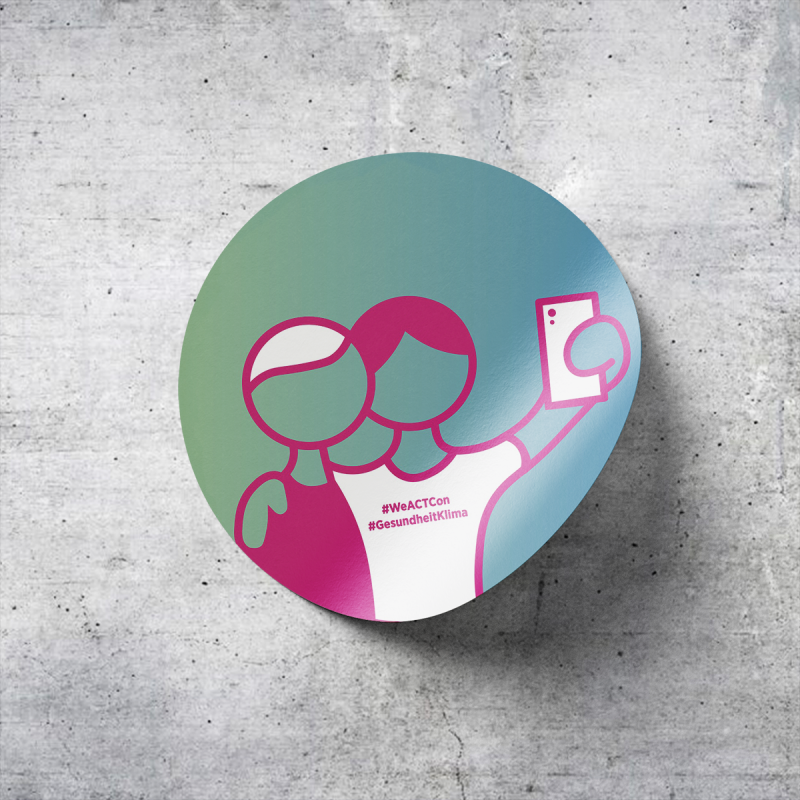 Bodenaufkleber „Illustration Selfie“