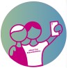 Bodenaufkleber „Illustration Selfie“