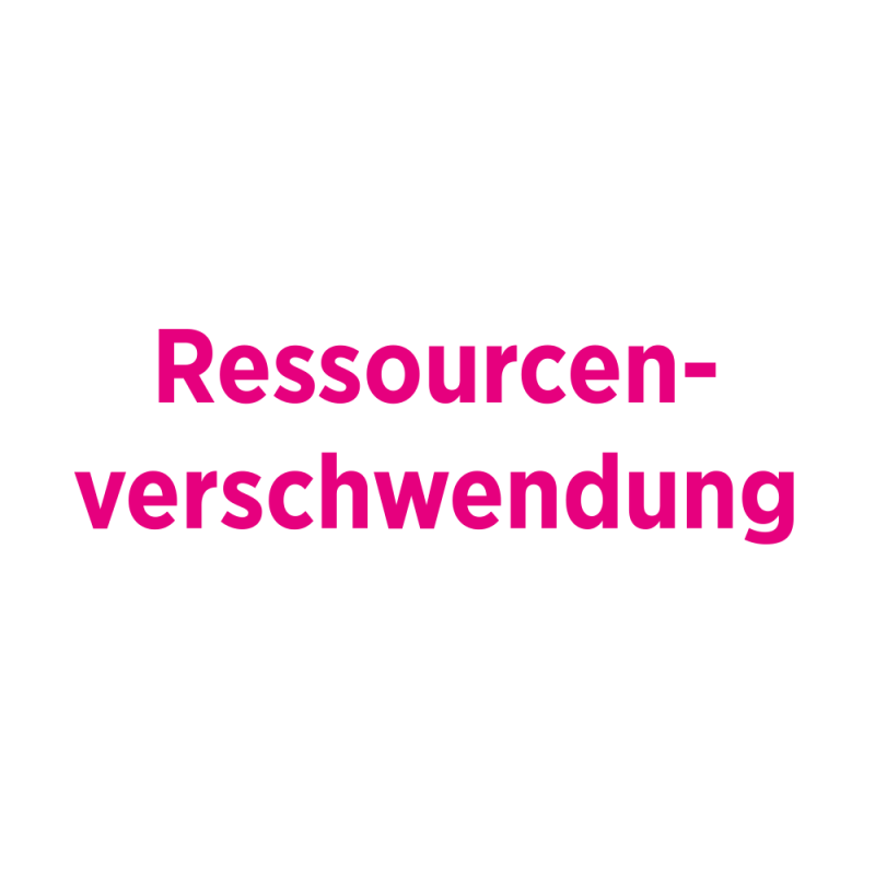Bodenaufkleber „Ressourcenverschwendung“