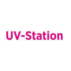 Bodenaufkleber „UV-Station“