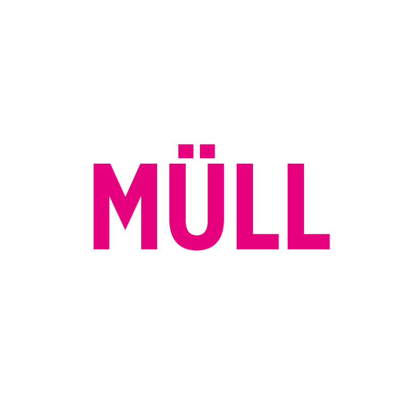 Bodenaufkleber „Schriftzug Müll“