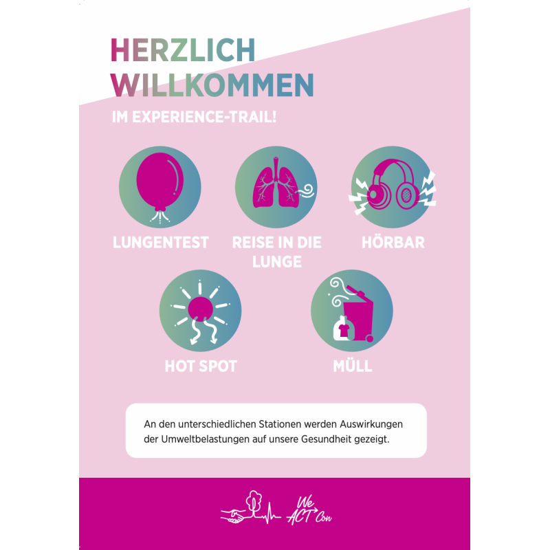 Aufsteller „Herzlich willkommen“