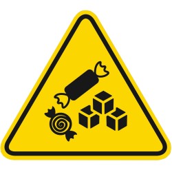 Warnschild „Zucker“