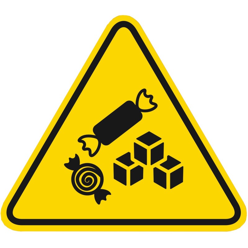 Warnschild „Zucker“