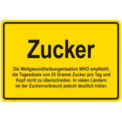 Ortsschild „Zucker“