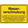 Ortsschild „Wasserverschmutzung“